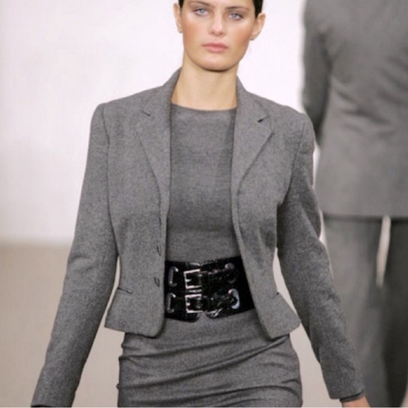 Ralph Lauren Fall '05 Runway Brown American Alligator 2 Buckle Wide Corset Belt - Picture 8 of 11